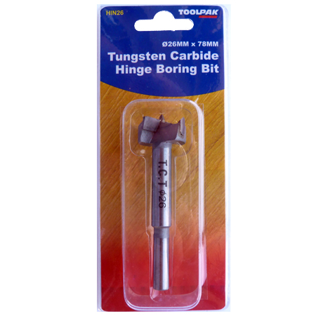 Hinge Boring bit 26mm Tungsten Carbide Toolpak 